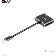 Club 3D sadalītājs Club3D Csv-1552 Mst centrmezgls Usb3.2 Gen2 Type-C Dp Alt-Mode uz Displayport Hdmi 4K60Hz M/F Spliter hub to