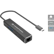 Conceptronic Av adapteris Usb-C -Rj45 Gigabit. 2Xusb-A sw Adapter Gigabit.2Xusb-C