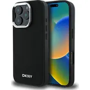 Dkny Dkhmp16Lpscmclk iPhone 16 Pro 6.3 collu melns/melns cietais korpuss Plain Silver Logo Magsafe czarny/black hardcase