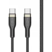 Fiksēts fiksēts pīts kabelis. Fixdb-Cc12-Bk melns Fixed Braided Cable. 100W Black