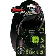 Flexi Automatic siksna Black Design S. 5 m kabelis. melns Smycz automatyczna linka kol. czarny