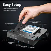 Graugear Klonstation für M.2 Nvme/Sata Ssdds 2.5 /3.5 Hdd 2.5/3.5