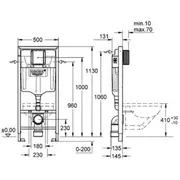Grohe Rapid Sl statīvs piekarināmai bļodai 38536001 Do miski