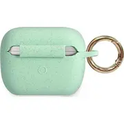 Guess Guacapsilglgn silikona mirdzošs aizsargvāciņš Airpods Pro tirkīza krāsā Etui ochronne Silicone Glitter do turkusowe