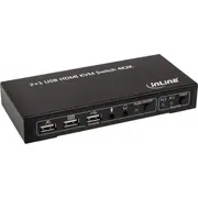 Inline Kvm slēdzis. ar audio Switch. 2-Fach Hdmi 4K2K mit Audio