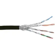 Inline Network S/Ftp ielāpu vads. Pimf. Cat.6. melns. Awg27. Pvc. Cu. 76499S Patchcord sieciowy S/Ftp. czarny. 100M