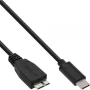 Inline Usb-C  micro-B Usb kabelis melns 35722 Kabel Usb-C Czarny