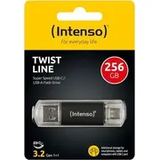 Intenso Twist līnija 256Gb Usb nūja 3.2 Usb-C Usb-A Line Stick