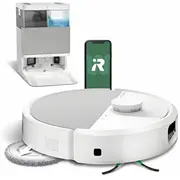 iRobot Roomba Plus 505 kombinētais robots automātiskās mazgāšanas dokstacija. bez maisa. balts. apaļš. 3 riteņi. uzlāde. attīrīšana. rullīšu suka un sānu Combo Robot Autowash Dock. Bagless. White. Round. wheels. Charging. Purification. Roller brush Side