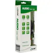 Kabelis Inline ligzda Rca Cinch sudraba 99240 Kabel Jack 3.5Mm x2 10M srebrny