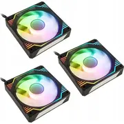 Kolink Umbra X Argb augstas veiktspējas Pwm ventilatora trīskāršais komplekts  melns 120Mm High Performance Fan Triple Pack Black