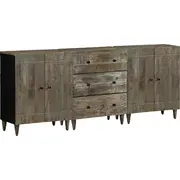 kumodes Gaiši pelēka 60X33.5X75 cm Masīvkoka Mango Komody Jasnoszare Drewno lite