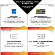 Laptop Hp Victus Gaming 15-Fa2095Nw Intel Core 7 240H 39,6 cm 15.6 Full Hd 16 Gb Ddr5-Sdram Nvidia Geforce Rtx 5060 Wi-Fi 6E 802.11Ax Free Dos Czarny
