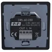 Lāzera attāluma sensors 230V Kāpņu kustības sensors. uzstādīšana fi60 kastē. melnā krāsa Drl-60-230 Laserowy czujnik schodowy ruchu puszce kolor czarny