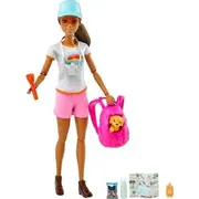 Lelle Bārbija Mattel lelle ar mugursomu Relaksācija Hnc39 /6 Lalka Barbie lalka plecakiem Relaks