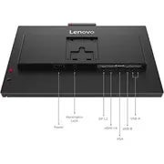 Lenovo Thinkvision T27Qd-4V Led displeja monitors 68.6 cm 27 2560 x 1440 px Quad Hd Lcd melns Monitor display czarny