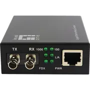 Levelone Gvt-2003 Fiber pārveidotājs. 1000 Mbit/S 1310 nm tīkla pārveidotājs viens melns Konwerter konwerter sieciowy Pojedynczy Czarny
