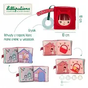 Lilliputiens Sarkangalvīte Mīksta daudzfunkcionāla mini grāmatiņa ar silikona zobiņu Czerwony Kapturek wielofunkcyjna silikonowym gryzakiem
