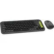 Logitech pop ikonas kombinācija tastatūra pievienota peles Bluetooth Qwertz Universal vācu grafīts. zaļš Pop Icon Combo klawiatura myszka Uniwersalne Niemiecki Grafitowy. Zielony