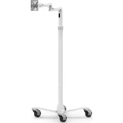 Maclocks Compulocks Rise Freedom pagarināts statīvs Vesa šarnīrsavienojuma sviras grozs balts Stojak Extended Articulating Arm Rolling Cart White