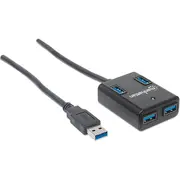 Manhetenas 162296 Hub Usb Manhattan 4X Usb-A