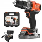 Melnais Decker Akku-Schlagbohrschr. Kof Bcd383D1Xk BlackDecker 18V 2Ah.