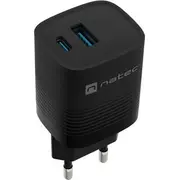 Natec Ribera Gan lādētājs 1X Usb-A Usb-C 30W Nuc-2141