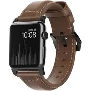 Nomad Strap Tradicional Leather Brown 42Mm 44Mm Connector Melns Traditional Black