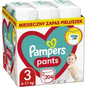 Pampers Autiņbiksītes 3. 6-11 kg. 204 gab. Pieluchomajtki Pants szt.