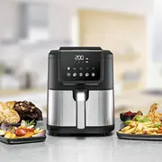 Rommelsbacher Frh 1500 Xl beztauku cepeškrāsns Melns/Nerūsējošais tērauds. vati Frytkownica black/stainless steel. watts