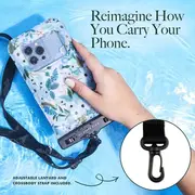 Šautenes papīrs ūdensnecaurlaidīgs peldošs maisiņš  futrālis viedtālruņiem līdz Garden Party Blue Rifle Paper Waterproof Floating Pouch Etui wodoodporne do 6.7