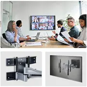 Startech.com Robuste vollbewegliche Tv-Wandhalterung fur Flachbildschirme bis 100 Zoll und 85 kg flaches Design Taa