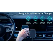 Swissten Magsafe gaisa ventilācijas automašīnas turētājs ar 15W bezvadu uzlādi Air Vent Car Holder With Wireless Charging