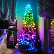 Twinkly 100 Led krāsainas Ziemassvētku eglītes gaismas Lampki choinkowe kolorowe