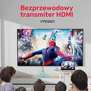 Unitek Av signāla pārraides sistēma Bezvadu Hdmi raidītājs un uztvērējs. diapazons līdz 50M. balts System przekazu Bezprzewodowy nadajnik odbiornik do