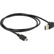 Usb -A Delock kabelis 1 m melns 83543 Kabel Usb-A Czarny