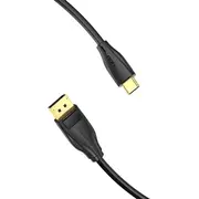 Ventilācijas kabelis Usb-C uz Displayport 8K Hd 2M Vention Cgybh Black Kabel do Czarny