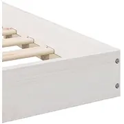 vidaXL Gultas rāmis Balts 100 x 210 cm Priedes masīvkoks Ramka Lite drewno sosnowe