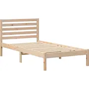 vidaXL Gultas rāmis Brūns 75 x 190 cm Priedes masīvkoks Ramka Lite drewno sosnowe