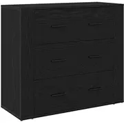 vidaXL bufete. melna ozolkoka koka vidēja. taisnstūrveida Sideboard Czarny Drewno Bufet