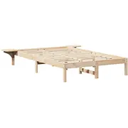 vidaXL gultas rāmis ar naktsgaldiņiem brūns 120 x 190 cm Stolikami nocnymi