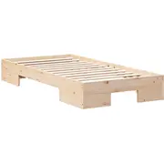 vidaXL Gultas rāmis Brūns 80 x 200 cm Priedes masīvkoks Lite drewno sosnowe