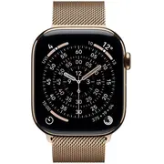 Viedpulkstenis Apple Watch 11 Gps Cellular 46 mm Gold Titanium Milanese Loop S/M Mfd74Mp/A Smartwatch 46Mm