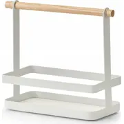 Zeller Metāla garšvielu plaukts ar bambusa rokturi. 24 x 10 20 cm Metalowy przyprawnik