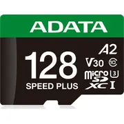 Adata Speed Plus Microsdxc karte 128 Gb 3. klase Uhs-I/U3 A2 V30 Ud128Gui3V30A2Sp-Ra1 Karta Class