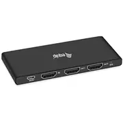 Aprīkojums Hdmi sadalītājs 2.0 2 slēdža ports Ultra Slim 4K/60Hz Schwarz Equip Splitter Port schwarz