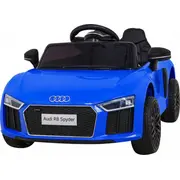 Audi R8 ar akumulatoru darbināms bērniem Blue Remote Control Eva Free Start Mp3 Led Na akumulator dla dzieci Niebieski Pilot Wolny