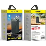 Awei Powerbank Pa-13 22.5W melns/melns 50000Mah czarny/black