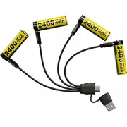 Battery Rec. Li-Ion Aa 1.5V/4Pack Nh2400 Nitecore Rech.