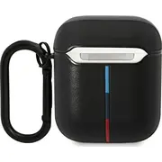 Bmw Bma222Pvtk Airpods 1/2 vāciņš melns/melns ādas izliekta līnija Cover czarny/black Leather Curved Line